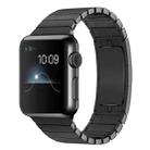 For Apple Watch 42mm Stainless Steel Watch Band(Black) - 1