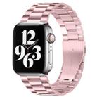 Fold Buckle 3 Beads Stainless Steel Watch Band For Apple Watch Ultra 49mm&Watch Ultra 2 49mm / Series 10 46mm / 9&8&7 45mm / SE 3&SE 2&6&SE&5&4 44mm / 3&2&1 42mm(Pink) - 1