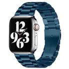 Fold Buckle 3 Beads Stainless Steel Watch Band For Apple Watch Ultra 49mm&Watch Ultra 2 49mm / Series 9&8&7 45mm / SE 3&SE 2&6&SE&5&4 44mm / 3&2&1 42mm(Blue) - 1