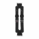 Kakapi for Apple Watch 42mm Fashionable Classical Double-buckle Cowhide Top Genuine Leather Watch Band(Black) - 2