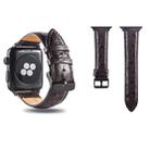 Ostrich Skin Texture Genuine Leather Wrist Watch Band for Apple Watch Series 3 & 2 & 1 42mm(Coffee) - 1