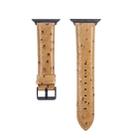 Ostrich Skin Texture Genuine Leather Wrist Watch Band for Apple Watch Series 3 & 2 & 1 42mm(Light Brown) - 2