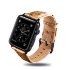 Ostrich Skin Texture Genuine Leather Wrist Watch Band for Apple Watch Series 3 & 2 & 1 42mm(Light Brown) - 3