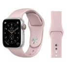 For Apple Watch Series 3 & 2 & 1 38mm Fashion Simple Style Silicone Wrist Watch Band (Pink) - 1