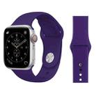 For Apple Watch Series 3 & 2 & 1 38mm Fashion Simple Style Silicone Wrist Watch Band (Purple) - 1