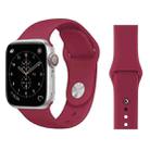 For Apple Watch Series 3 & 2 & 1 38mm Fashion Simple Style Silicone Wrist Watch Band (Red) - 1