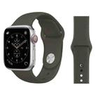 For Apple Watch Series 3 & 2 & 1 42mm Fashion Simple Style Silicone Wrist Watch Band (Army Green) - 1