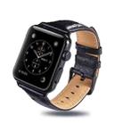 Ostrich Skin Texture Genuine Leather Wrist Watch Band for Apple Watch Series 3 & 2 & 1 38mm(Black) - 3