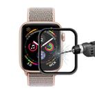 ENKAY Hat-Prince 0.2mm 9H 3D Aluminum Alloy Frame Full Screen Glass Film for Apple Watch Series 4 40mm(Black) - 1