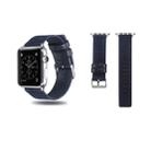 Cloth+Top-grain Leather Wrist Watch Band for Apple Watch Series 7 41mm / 6 & SE & 5 & 4 40mm / 3 & 2 & 1 38mm - 1