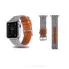 Cloth+ Top-grain Leather Wrist Watch Band for Apple Watch Ultra 49mm&Watch Ultra 2 49mm / Series 9&8&7 45mm / SE 3&SE 2&6&SE&5&4 44mm / 3&2&1 42mm - 1