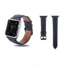 Square Hole Top-grain Leather Wrist Watch Band for Apple Watch Series 9&8&7 41mm / SE 3&SE 2&6&SE&5&4 40mm / 3&2&1 38mm - 1