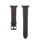 Square Hole Top-grain Leather Wrist Watch Band for Apple Watch Series 7 45mm / 6 & SE & 5 & 4 44mm / 3 & 2 & 1 42mm - 5