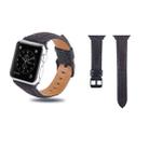 Round Hole Top-grain Leather Wrist Watch Band for Apple Watch Series 7 45mm / 6 & SE & 5 & 4 44mm / 3 & 2 & 1 42mm - 1