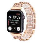 Cowboy Chain with Pink Diamond Watch Band for Apple Watch Series 5 & 4 & 3 & 2 & 1 38mm & 40mm(Rose Gold) - 1