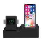 Classic Design 3 in 1 Charging Dock Stand Holder Station for Airpods & iPhone & Apple Watch(Black) - 1