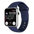 Double Rivets Silicone Watch Band for Apple Watch Series 3 & 2 & 1 38mm(Dark Blue) - 1