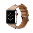 Cowhide Leather Rivet Watch Strap for Apple Watch Series 5 & 4 & 3 & 2 & 1 42mm & 44mm(Grey) - 1