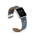 Cowhide Leather Rivet Watch Band for Apple Watch Series 5 & 4 & 3 & 2 & 1 42mm & 44mm(Blue) - 4