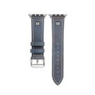 Cowhide Leather Rivet Watch Band for Apple Watch Series 5 & 4 & 3 & 2 & 1 42mm & 44mm(Blue) - 5