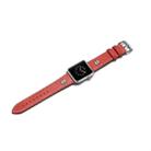 Cowhide Leather Rivet Watch Strap for Apple Watch Series 5 & 4 & 3 & 2 & 1 42mm & 44mm(Red) - 6