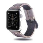 White Fog Wax Texture Top-grain Leather Strap for Apple Watch Series 7 41mm / 6 & SE & 5 & 4 40mm / 3 & 2 & 1 38mm(Coffee) - 1