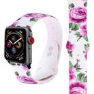 Silicone Printing Strap for Apple Watch Series 5 & 4 40mm (Purple Flower Pattern) - 1