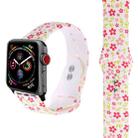 Silicone Printing Strap for Apple Watch Series 5 & 4 40mm (Colored Flower Pattern) - 1