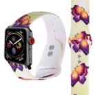 Silicone Printing Strap for Apple Watch Series 5 & 4 40mm (Big Flower Pattern) - 1