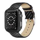 Genuine Leather Carbon Fiber Strap + Frame for Apple Watch Series 3 & 2 & 1 42mm - 1