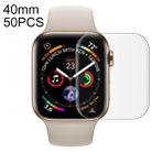 50 PCS For Apple Watch Series 5 & 4 40mm Soft PET Film Full Cover Screen Protector(Transparent) - 1
