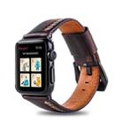 For Apple Watch Series 3 & 2 & 1 42mm Tiga Line Pattern PU Leather Wrist Watch Band (Coffee) - 5