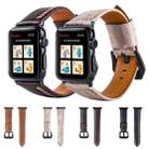 For Apple Watch Series 3 & 2 & 1 42mm Tiga Line Pattern PU Leather Wrist Watch Band (Coffee) - 6