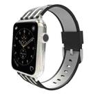 For Apple Watch 38mm Stripe Silicone Watch Band with Connector - 1