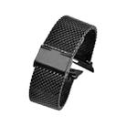 304 Stainless Steel Milanese Watch Band with Connector For Apple Watch Series 10 42mm / 9&8&7 41mm / SE 3&SE 2&6&SE&5&4 40mm / 3&2&1 38mm(Black) - 1