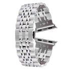 20mm Women Hidden Butterfly Buckle 7 Beads Stainless Steel Watch Band For Apple Watch 38mm(Silver) - 1