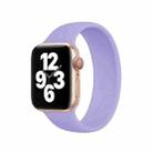 For Apple Watch Series 8&7 41mm / SE 2&6&SE&5&4 40mm / 3&2&1 38mm Solid Color Elastic Silicone Watch Band, Size:M 143mm (British Lavender) - 1