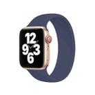 For Apple Watch Ultra 49mm&Watch Ultra 2 49mm / Series 10 46mm / 9&8&7 45mm / SE 3&SE 2&6&SE&5&4 44mm / 3&2&1 42mm Solid Color Elastic Silicone Watch Band, Size:S 130mm (Deep Blue) - 1