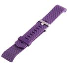 For Fitbit Charger 2 Bracelet Watch Diamond Texture TPU Watch Band, Full Length: 23cm(Purple) - 2