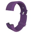 For Fitbit Charger 2 Bracelet Watch Diamond Texture TPU Watch Band, Full Length: 23cm(Purple) - 4
