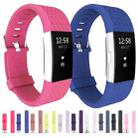 For Fitbit Charger 2 Bracelet Watch Diamond Texture TPU Watch Band, Full Length: 23cm(Purple) - 12