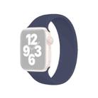 For Apple Watch Ultra 49mm / Series 8&7 45mm / SE 2&6&SE&5&4 44mm / 3&2&1 42mm Solid Color Elastic Silicone Watch Band, Size:L 156mm (Deep Blue) - 1