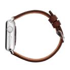 For Apple Watch Series 3 & 2 & 1 38mm Retro Flower Series Genuine Leather Watch Band - 5