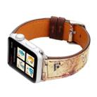 For Apple Watch Series 3 & 2 & 1 42mm Retro Flower Series Genuine Leather Watch Band - 6