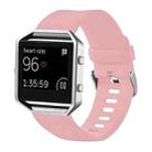 For Fitbit Blaze Watch Oblique Texture Silicone Watchband, Large Size, Length: 17-20cm(Pink) - 1