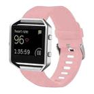 For Fitbit Blaze Watch Oblique Texture Silicone Watchband, Large Size, Length: 17-20cm(Pink) - 5