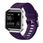 For Fitbit Blaze Watch Oblique Texture Silicone Watchband, Large Size, Length: 17-20cm(Purple) - 1
