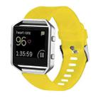 For Fitbit Blaze Watch Oblique Texture Silicone Watchband, Large Size, Length: 17-20cm(Yellow) - 1