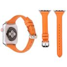 Simple Fashion Genuine Leather T Type Watch Band for Apple Watch Series 3 & 2 & 1 38mm(Orange) - 1