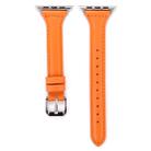 Simple Fashion Genuine Leather T Type Watch Band for Apple Watch Series 3 & 2 & 1 38mm(Orange) - 2